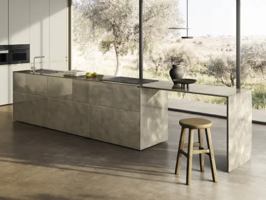 Cucina Design con isola 36e8 Cut Project 2821 di Lago