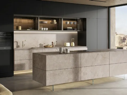 Cucina Design con isola 36e8 Cut Project 2825 di Lago