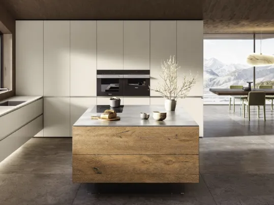 Cucina Design in laccato con isola in legno 36e8 Cut Project 2826 di Lago