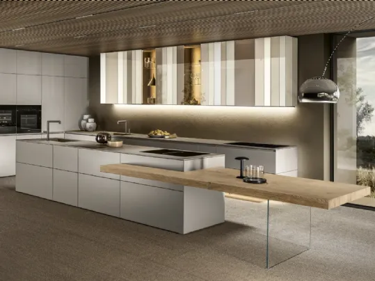 Cucina Design con isola NOW Project 2828 di Lago