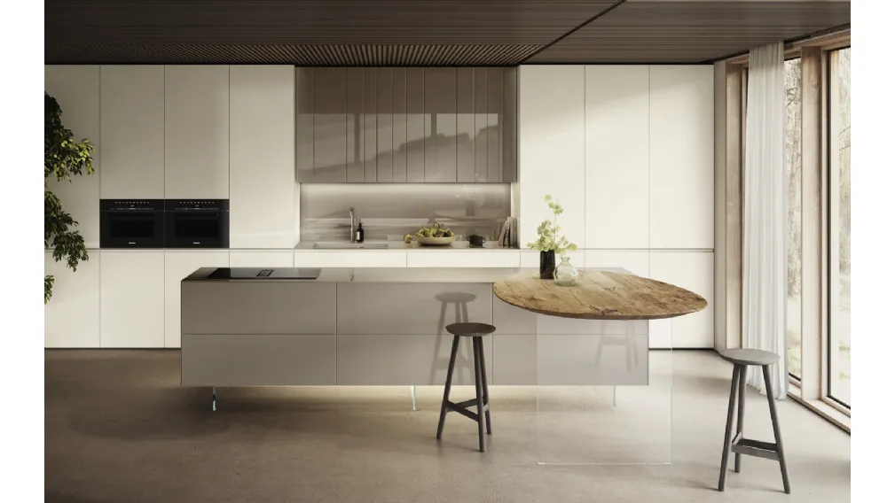 Cucina Design con isola NOW Project 2832 di Lago